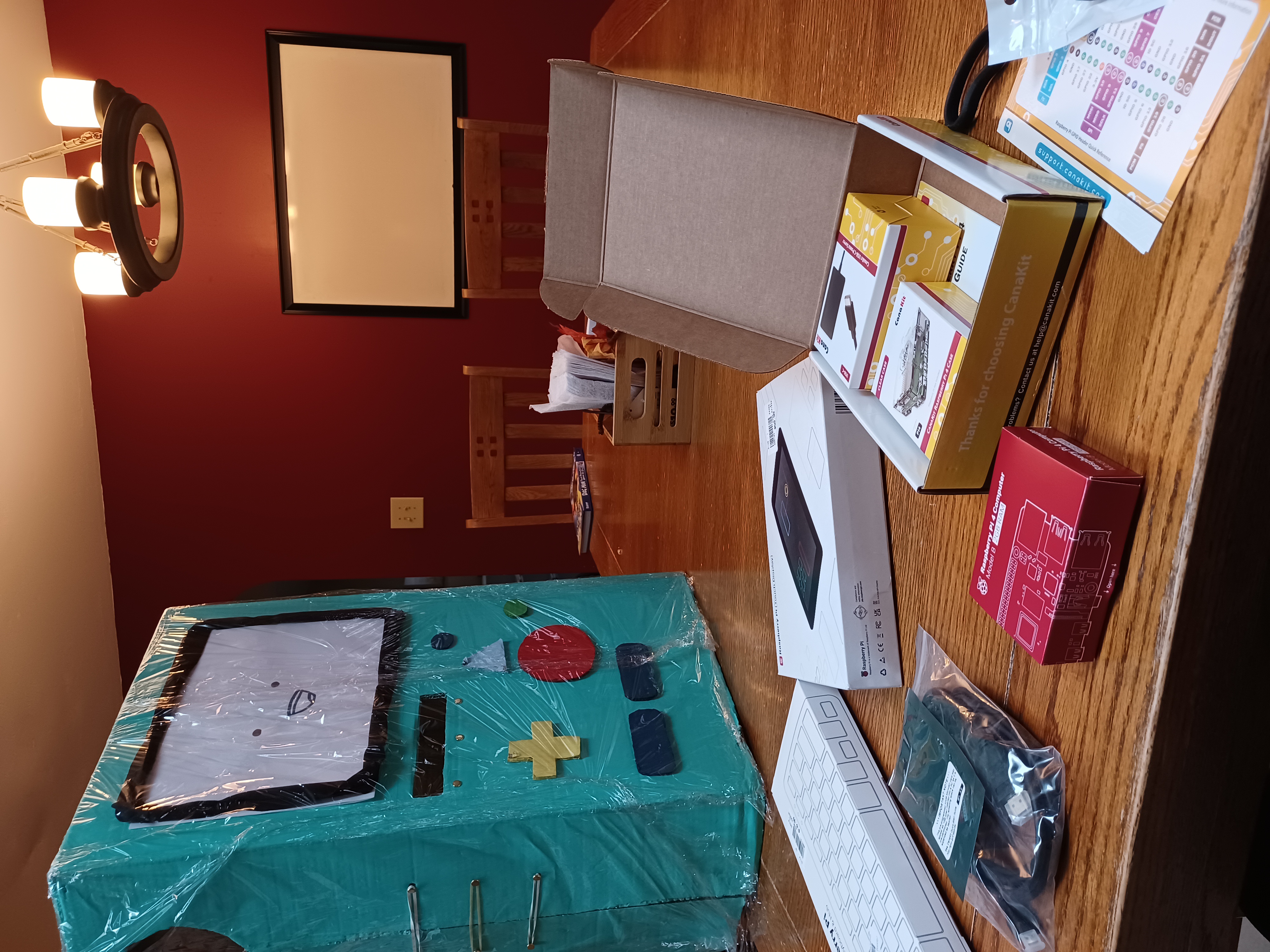 BMO box sitting on a table next to all the parts I purchased