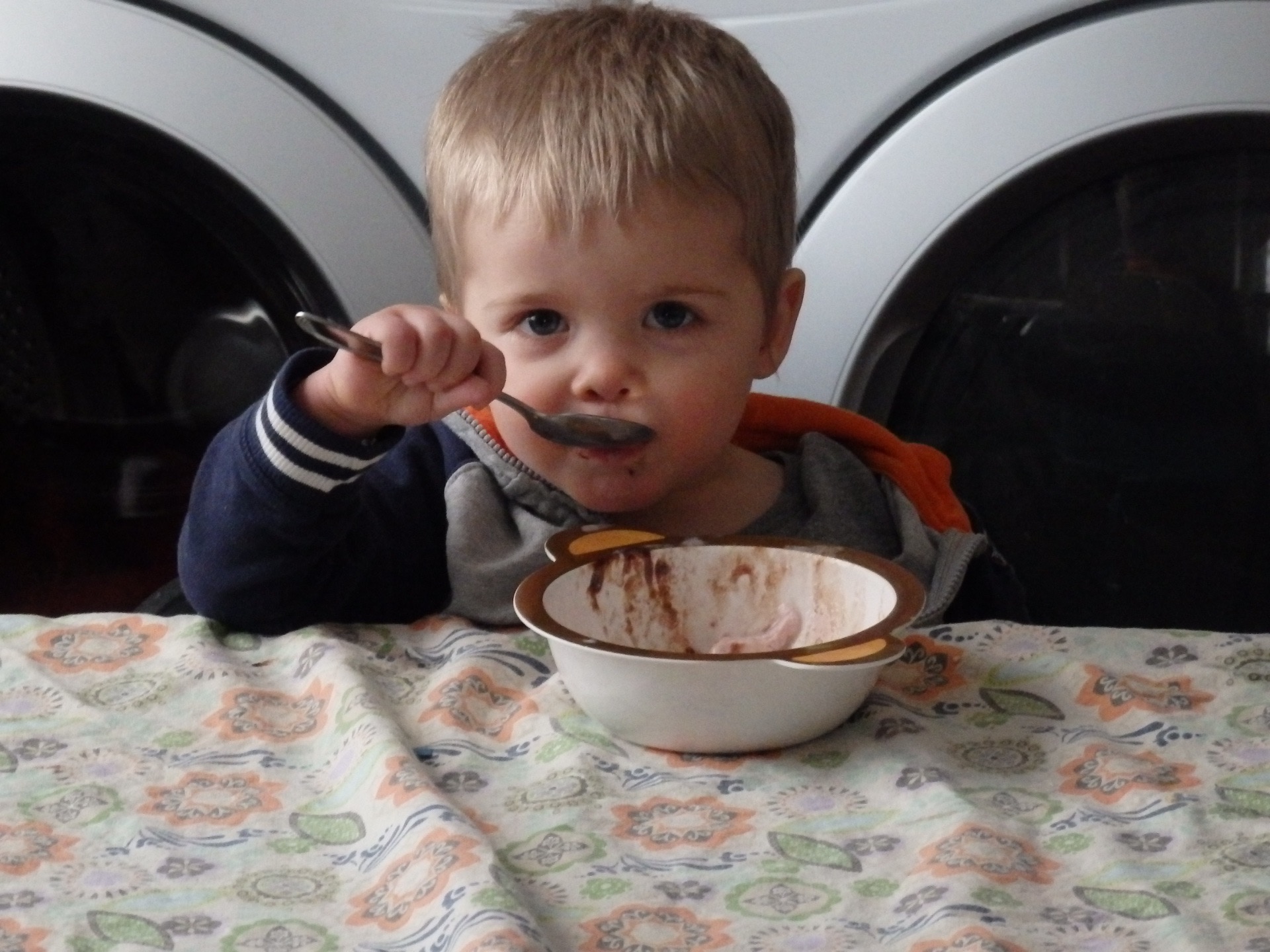 Austin eating ice cream