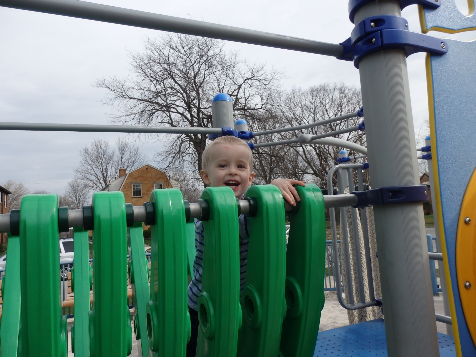 Peter playing on the playground