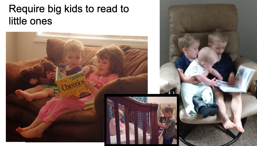 big kids read to little