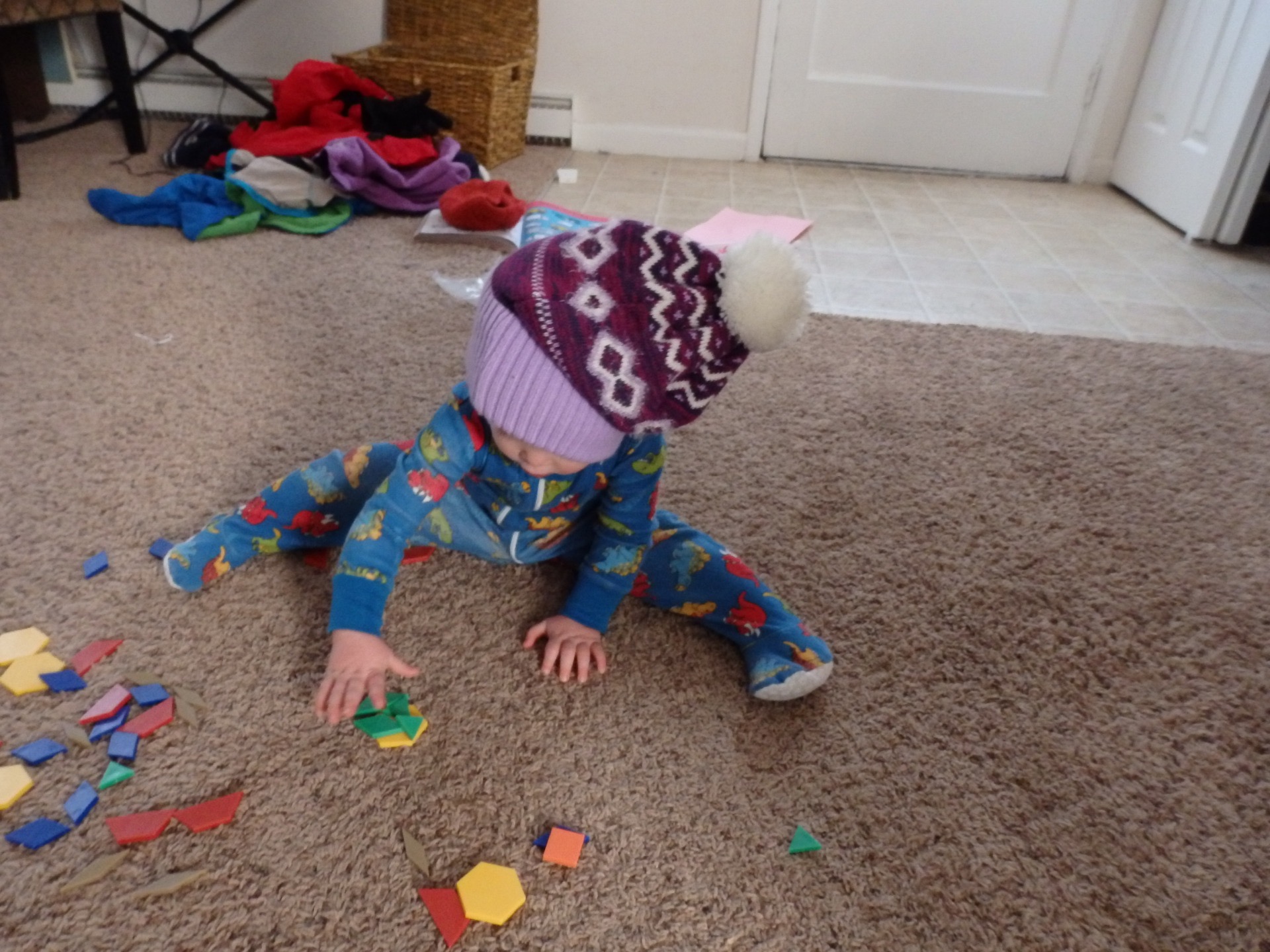 Austin wearing Heidi's hat